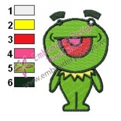 Kermit Muppets Embroidery Design 03